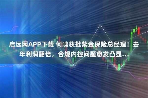 启远网APP下载 何啸获批紫金保险总经理！去年利润翻倍，合规内控问题愈发凸显…